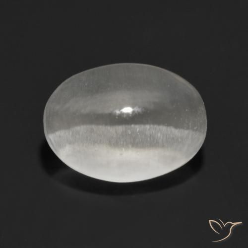 Sillimanite Occhio di Gatto Grigio molto chiaro naturale da 1.60 ct, Ovale, Trasparente