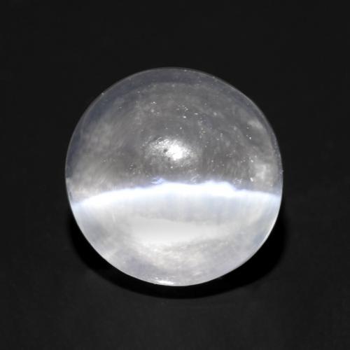 Sillimanite Occhio di Gatto Bianco traslucido naturale da 1.22 ct, Taglio rotondo, Trasparente
