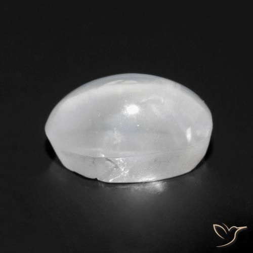 Sillimanite Occhio di Gatto Bianco naturale da 1.53 ct, Ovale, Trasparente