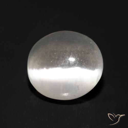 Sillimanite Occhio di Gatto Grigio molto chiaro naturale da 1.56 ct, Ovale, Trasparente
