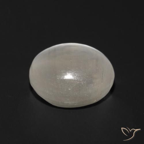Sillimanite Occhio di Gatto Grigio molto chiaro naturale da 1.56 ct, Ovale, Trasparente
