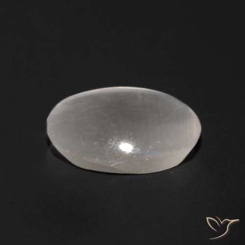 Sillimanite Occhio di Gatto Grigio molto chiaro naturale da 0.96 ct, Ovale, Trasparente