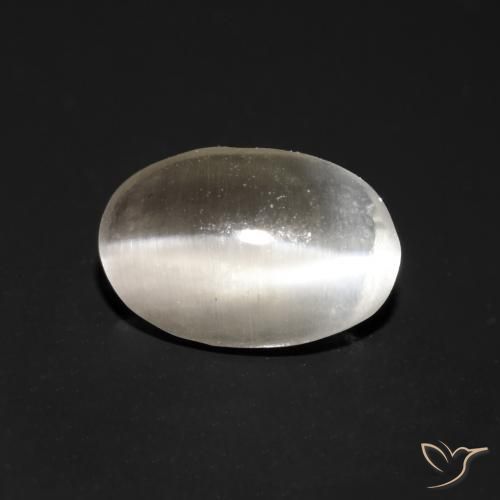 Sillimanite Occhio di Gatto Grigio molto chiaro naturale da 1.05 ct, Ovale, Trasparente