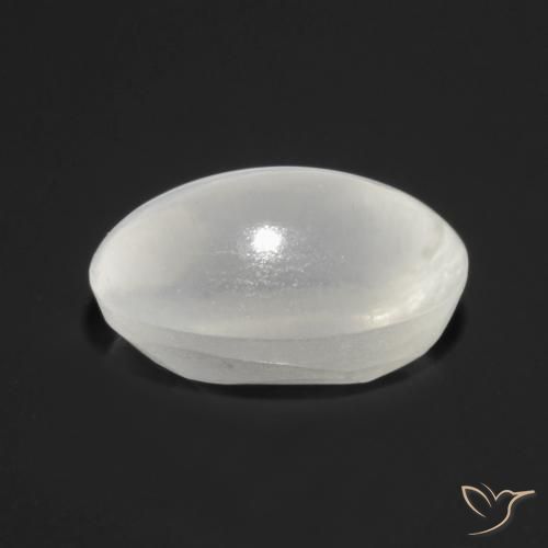 Sillimanite Occhio di Gatto Bianco traslucido naturale da 1.27 ct, Ovale, Trasparente