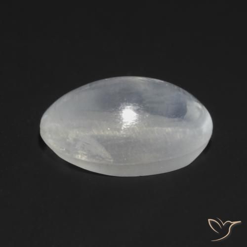 Sillimanite Occhio di Gatto Bianco traslucido naturale da 1.02 ct, Ovale, Trasparente