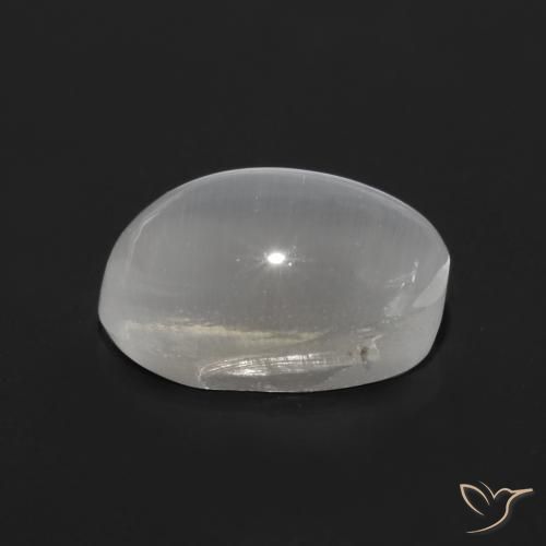 Sillimanite Occhio di Gatto Bianco traslucido naturale da 0.97 ct, Ovale, Trasparente
