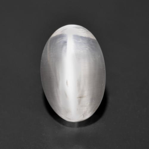 Sillimanite Occhio di Gatto Bianco trasparente naturale da 1.23 ct, Taglio ovale, Trasparente