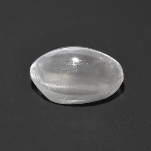 Sillimanite Occhio di Gatto Bianco trasparente naturale da 1.23 ct, Taglio ovale, Trasparente