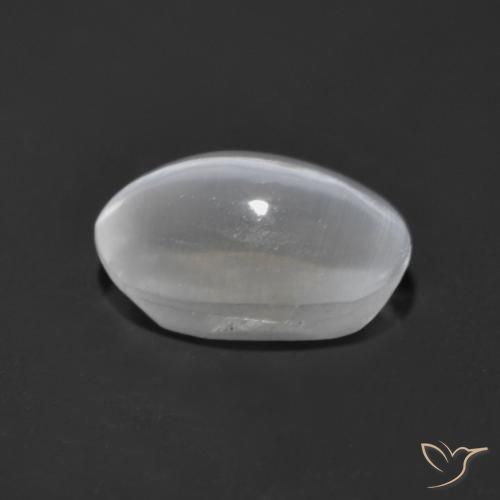 Sillimanite Occhio di Gatto Bianco naturale da 1.36 ct, Ovale, Trasparente