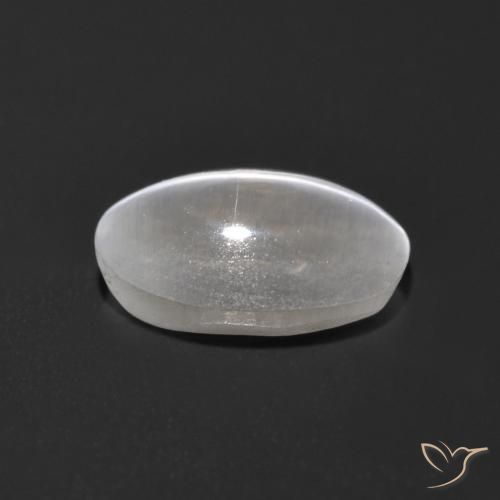 Sillimanite Occhio di Gatto Bianco trasparente naturale da 1.13 ct, Ovale, Trasparente