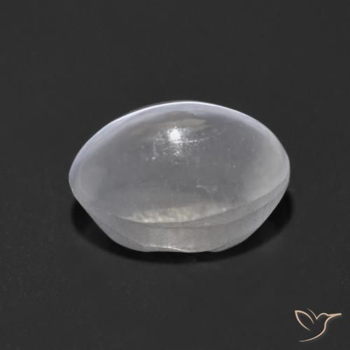 Sillimanite Occhio di Gatto Bianco naturale da 1.37 ct, Ovale, Trasparente
