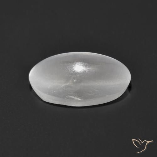 Sillimanite Occhio di Gatto Grigio molto chiaro naturale da 1.34 ct, Ovale, Trasparente