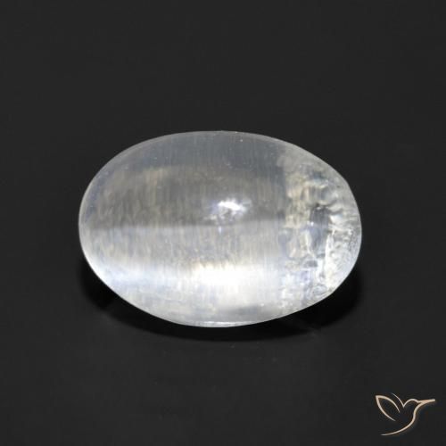 Sillimanite Occhio di Gatto Bianco naturale da 1.21 ct, Ovale, Trasparente