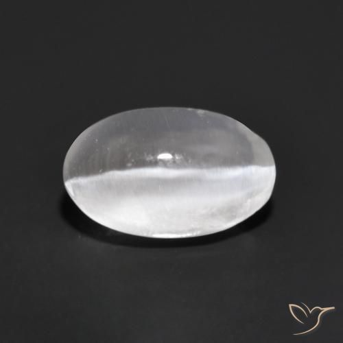 Sillimanite Occhio di Gatto Grigio molto chiaro naturale da 0.94 ct, Ovale, Trasparente