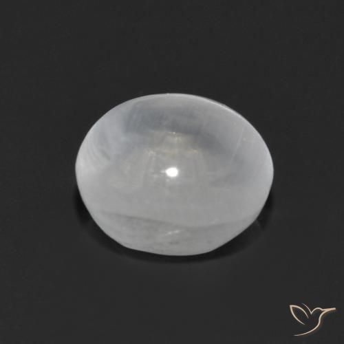 Sillimanite Occhio di Gatto Bianco naturale da 1.44 ct, Rotondo, Trasparente