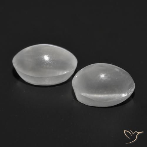 Gemme di Sillimanite Occhio di Gatto Grigio molto chiaro naturale da 2.52 ct, Ovale, Trasparente
