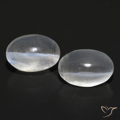 2.15ctw Naturale Grigio molto chiaro Sillimanite effetto occhio di gatto, Ovale, Trasparente