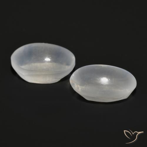 Gemme di Sillimanite Occhio di Gatto Grigio molto chiaro naturale da 2.15 ct, Ovale, Trasparente