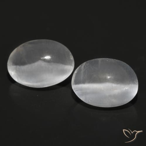 2.28ctw Naturale Grigio molto chiaro Sillimanite effetto occhio di gatto, Ovale, Trasparente