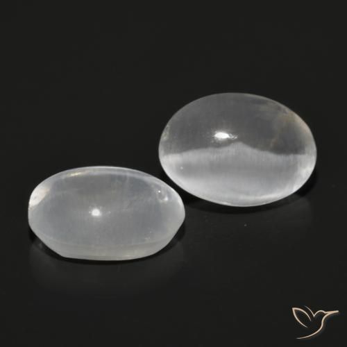 Gemme di Sillimanite Occhio di Gatto Grigio molto chiaro naturale da 2.28 ct, Ovale, Trasparente