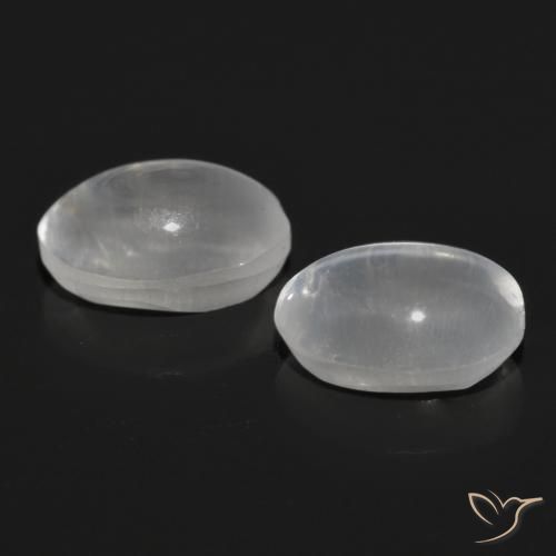 Gemme di Sillimanite Occhio di Gatto Grigio molto chiaro naturale da 2.28 ct, Ovale, Trasparente