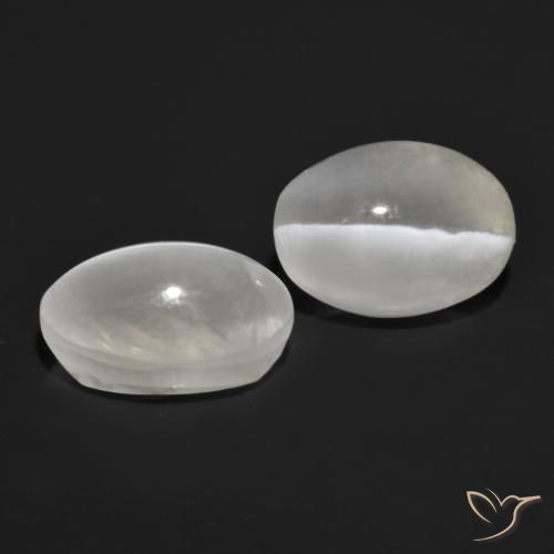 Gemme di Sillimanite Occhio di Gatto Grigio molto chiaro naturale da 2.75 ct, Ovale, Trasparente