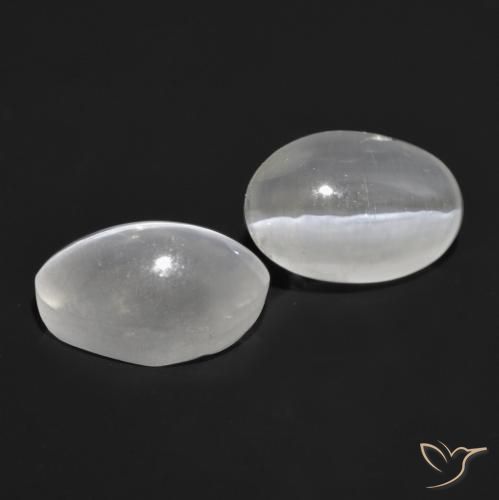 Gemme di Sillimanite Occhio di Gatto Grigio molto chiaro naturale da 2.16 ct, Ovale, Trasparente