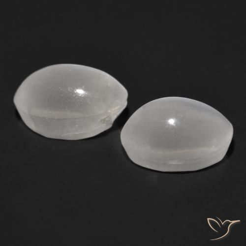 Gemme di Sillimanite Occhio di Gatto Grigio molto chiaro naturale da 2.32 ct, Ovale, Trasparente