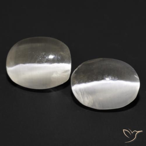 1.94ctw Naturale Grigio molto chiaro Sillimanite effetto occhio di gatto, Ovale, Traslucido