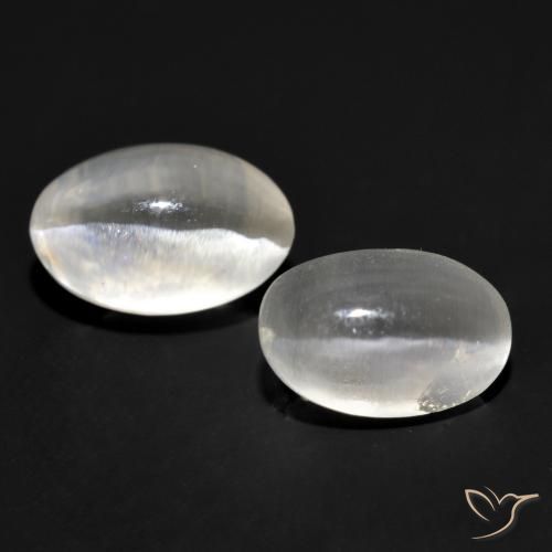 2.53ctw Naturale Grigio molto chiaro Sillimanite effetto occhio di gatto, Ovale, Trasparente