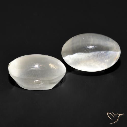 Gemme di Sillimanite Occhio di Gatto Grigio molto chiaro naturale da 2.53 ct, Ovale, Trasparente