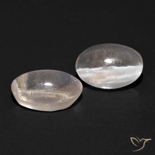 Gemme di Sillimanite Occhio di Gatto Grigio molto chiaro naturale da 1.92 ct, Ovale, Trasparente