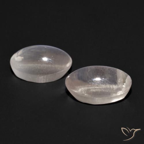 Gemme di Sillimanite Occhio di Gatto Grigio molto chiaro naturale da 1.92 ct, Ovale, Trasparente
