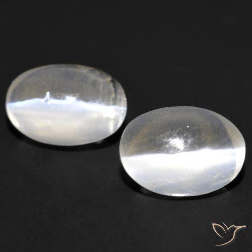 1.89ctw Naturale Grigio molto chiaro Sillimanite effetto occhio di gatto, Ovale, Trasparente