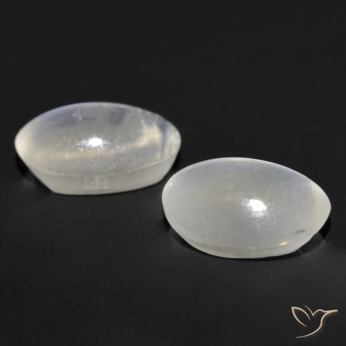 Gemme di Sillimanite Occhio di Gatto Grigio molto chiaro naturale da 1.89 ct, Ovale, Trasparente