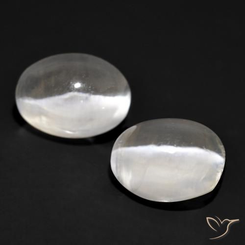 2.57ctw Naturale Grigio molto chiaro Sillimanite effetto occhio di gatto, Ovale, Trasparente