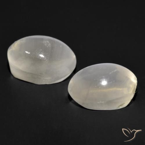Gemme di Sillimanite Occhio di Gatto Grigio molto chiaro naturale da 2.57 ct, Ovale, Trasparente