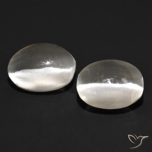 1.78ctw Naturale Grigio molto chiaro Sillimanite effetto occhio di gatto, Ovale, Traslucido