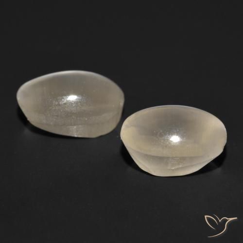 Gemme di Sillimanite Occhio di Gatto Grigio molto chiaro naturale da 1.78 ct, Ovale, Traslucido