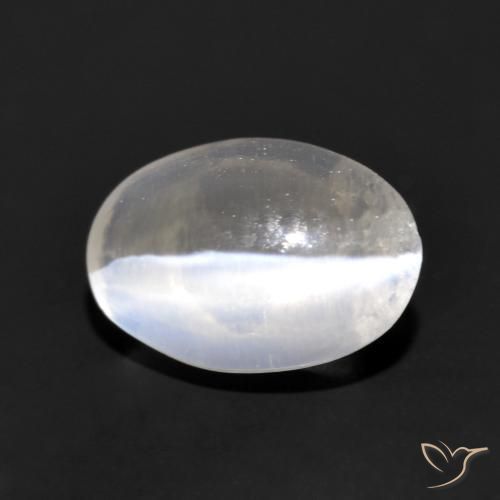 Sillimanite Occhio di Gatto Grigio molto chiaro naturale da 1.24 ct, Ovale, Trasparente