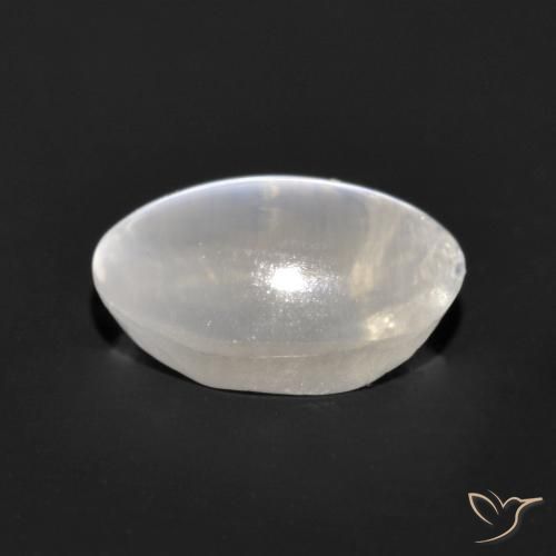 Sillimanite Occhio di Gatto Grigio molto chiaro naturale da 1.24 ct, Ovale, Trasparente