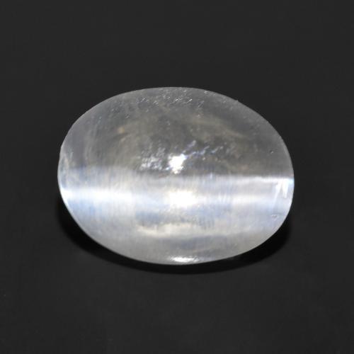 Sillimanite Occhio di Gatto Bianco naturale da 1.35 ct, Taglio ovale, Trasparente