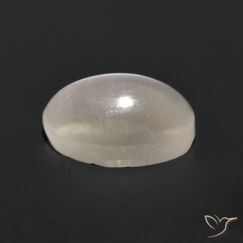 Sillimanite Occhio di Gatto Grigio molto chiaro naturale da 1.14 ct, Ovale, Traslucido