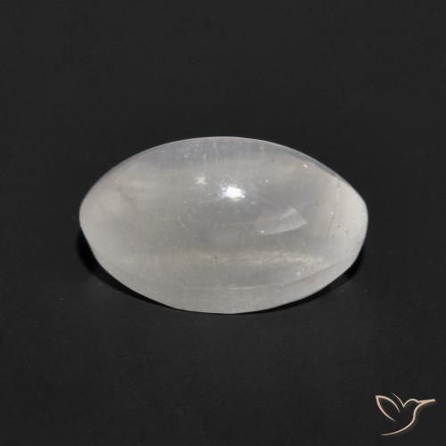 Sillimanite Occhio di Gatto Grigio molto chiaro naturale da 1.24 ct, Ovale, Trasparente