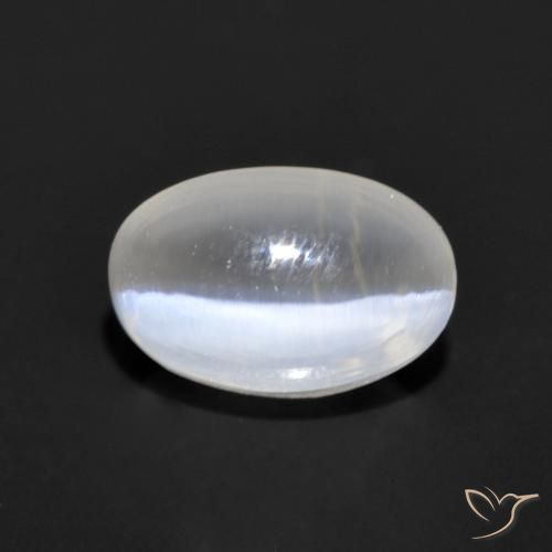 Sillimanite Occhio di Gatto Grigio molto chiaro naturale da 1.38 ct, Ovale, Trasparente