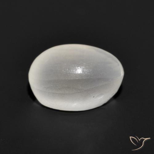 Sillimanite Occhio di Gatto Grigio molto chiaro naturale da 1.38 ct, Ovale, Trasparente