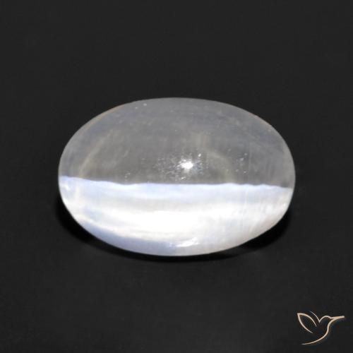 Sillimanite Occhio di Gatto Grigio molto chiaro naturale da 1.14 ct, Ovale, Trasparente