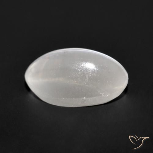 Sillimanite Occhio di Gatto Grigio molto chiaro naturale da 1.19 ct, Ovale, Trasparente