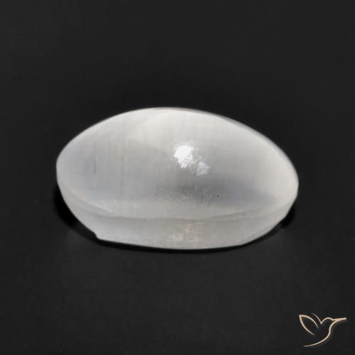 Sillimanite Occhio di Gatto Grigio molto chiaro naturale da 1.35 ct, Ovale, Trasparente