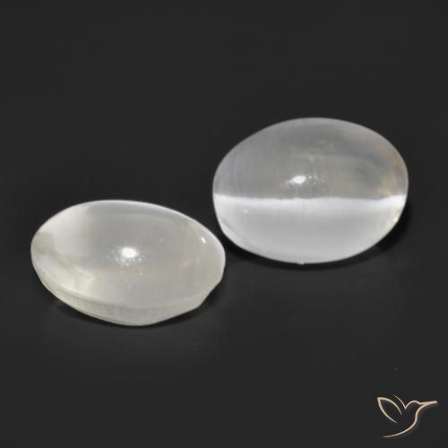 Gemme di Sillimanite Occhio di Gatto Grigio molto chiaro naturale da 2.69 ct, Ovale, Trasparente